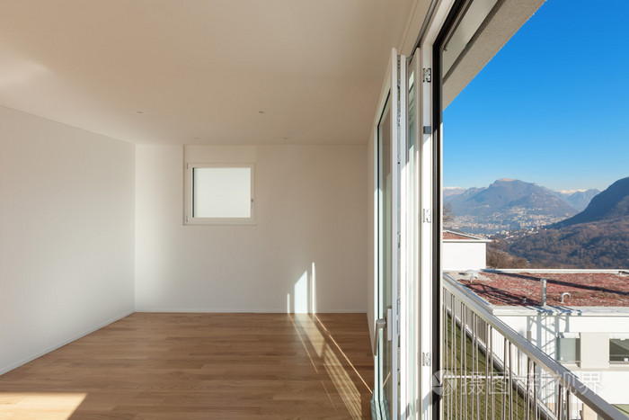 现代的公寓的空房间