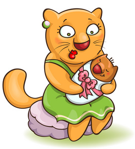 猫妈妈卡通图片