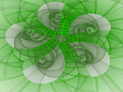 技术花抽象计算机生成的绿色背景