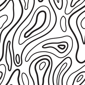 通用的无缝抽象图案涂鸦在孟菲斯的复古风格的几何线条
