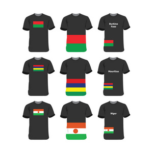 非洲T恤，布基纳法索，毛里求斯，尼日尔
