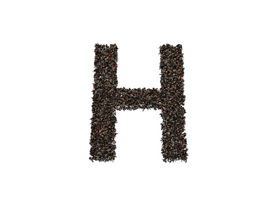 3d 人物形成字母 H
