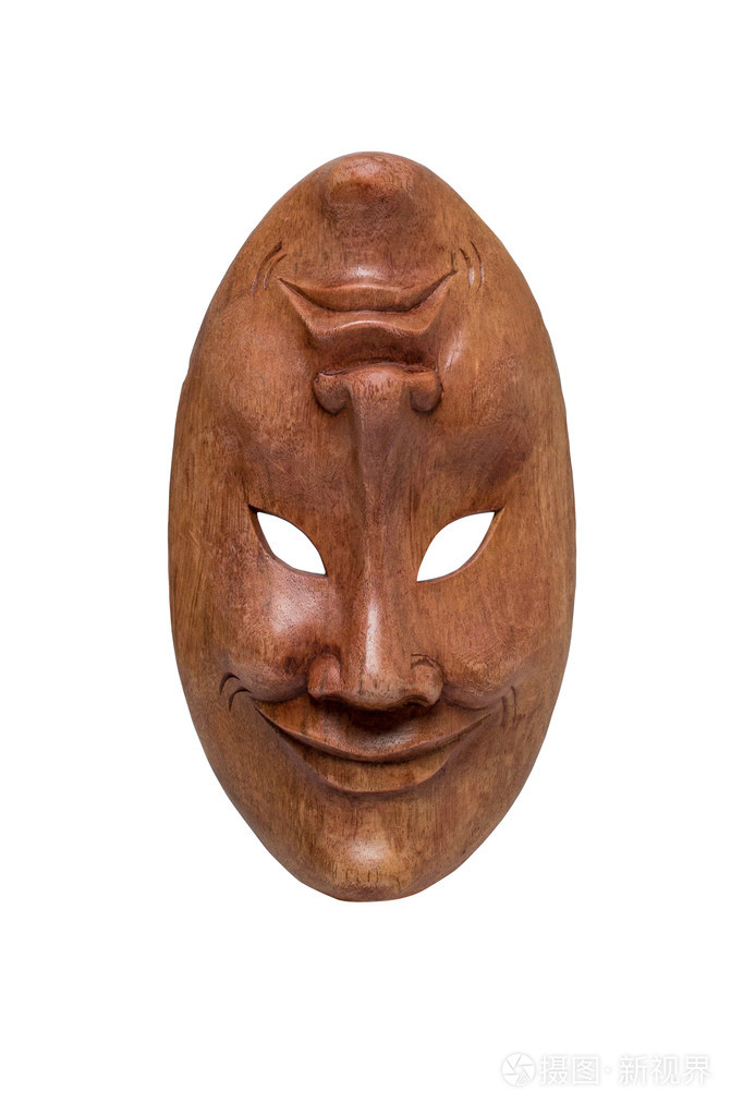 喜悦和悲伤的木制面具