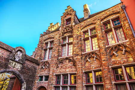 比利时布鲁日的中世纪古建筑