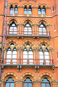 在伦敦和砖的老建筑外墙图片