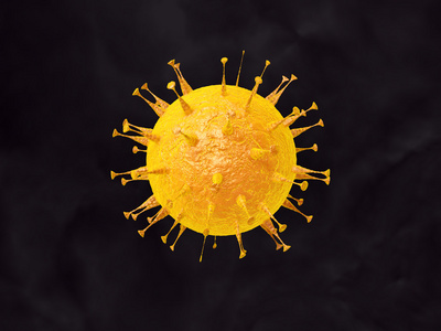 二聚体在深色背景上 zika 病毒照片