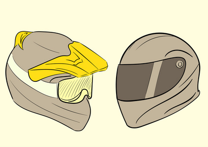不同的摩托车头盔