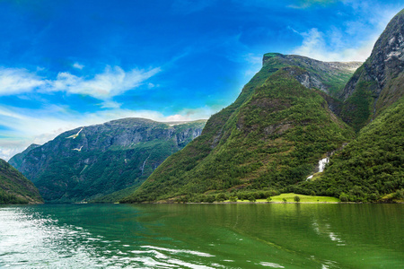 查看到在挪威 sognefjord