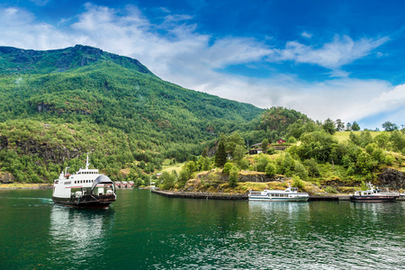 查看到在挪威 sognefjord