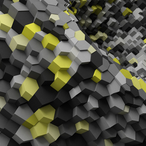 抽象几何 3d 孔与晶体的背景