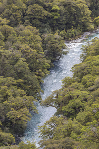 裂口新西兰南岛峡湾