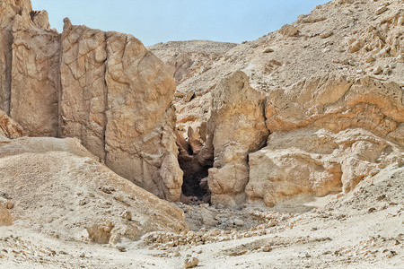 在埃及沙漠峡谷