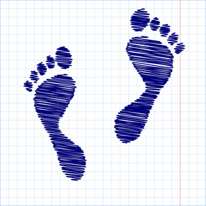 黑人男子的脚印图片