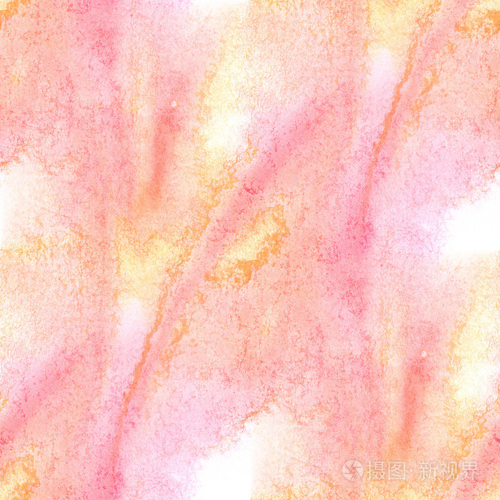 艺术无缝粉色黄色水彩图案背景抽象肌理,水纸设计壁纸