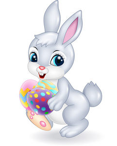 卡通举行丰富多彩的复活节彩蛋复活节兔子