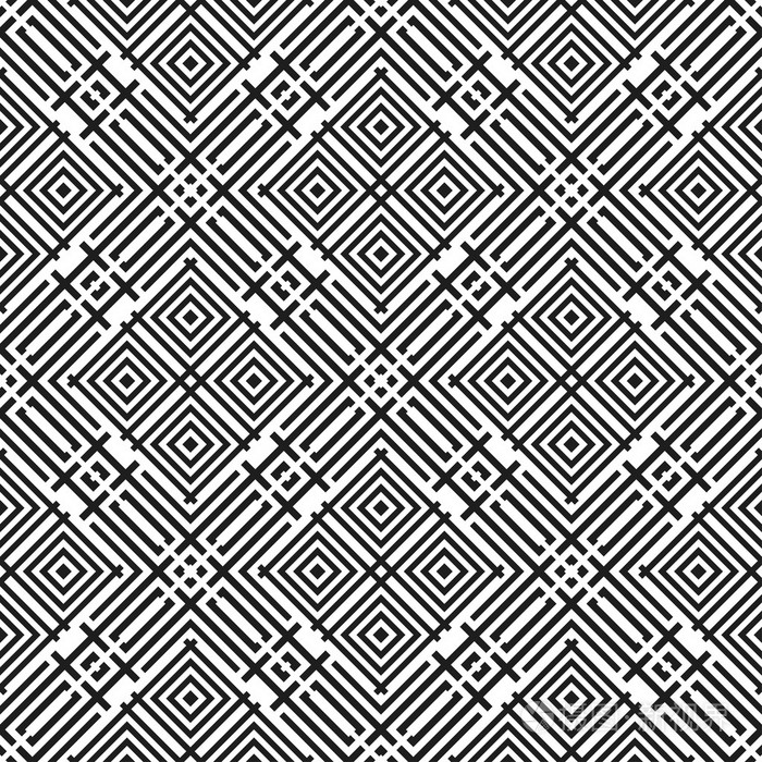 抽象的黑色和白色背景.几何图案.矢量普通纹理