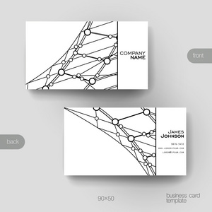 具有抽象背景名片矢量模板