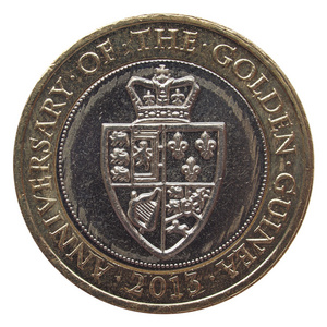 2 英镑硬币照片