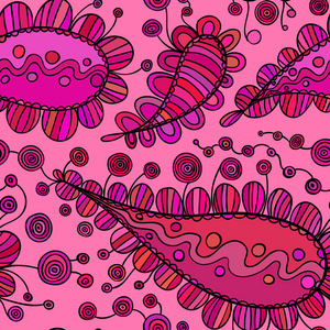 矢量无缝的花卉图案。佩斯利 装饰画，着色书手绘制纹理