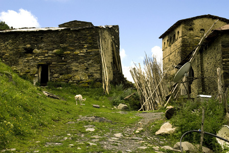 斯瓦涅季的 Ushguli 村庄。格鲁吉亚