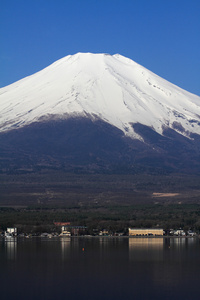 富士山，日本山梨县山中湖为视角