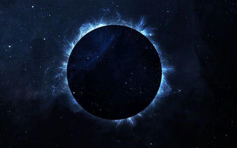上面一个星云的日食。这幅图像由美国国家航空航天局提供的元素