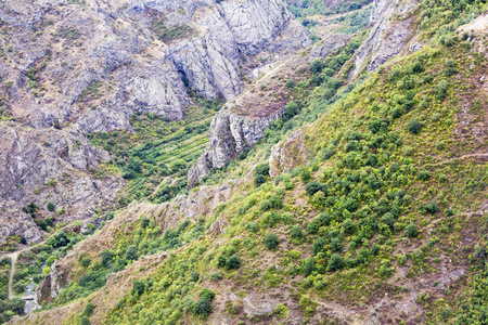 山地景观。 亚美尼亚的景观Tatev。