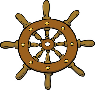 卡通涂鸦掌舵照片