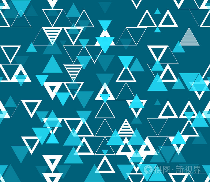 无缝几何图案与三角形