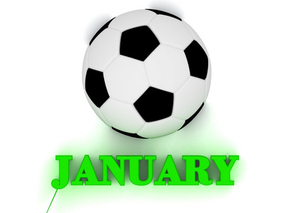 1 月明亮卷字母的单词，足球大球
