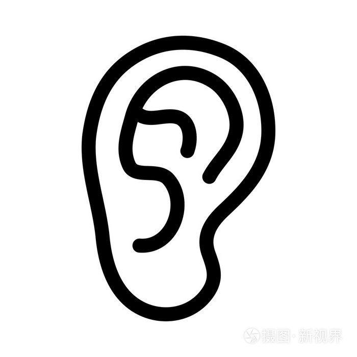 耳矢量图标