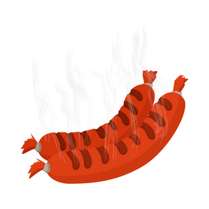 烤的香肠卡通图标