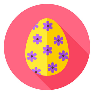 复活节彩蛋花装饰圈图标
