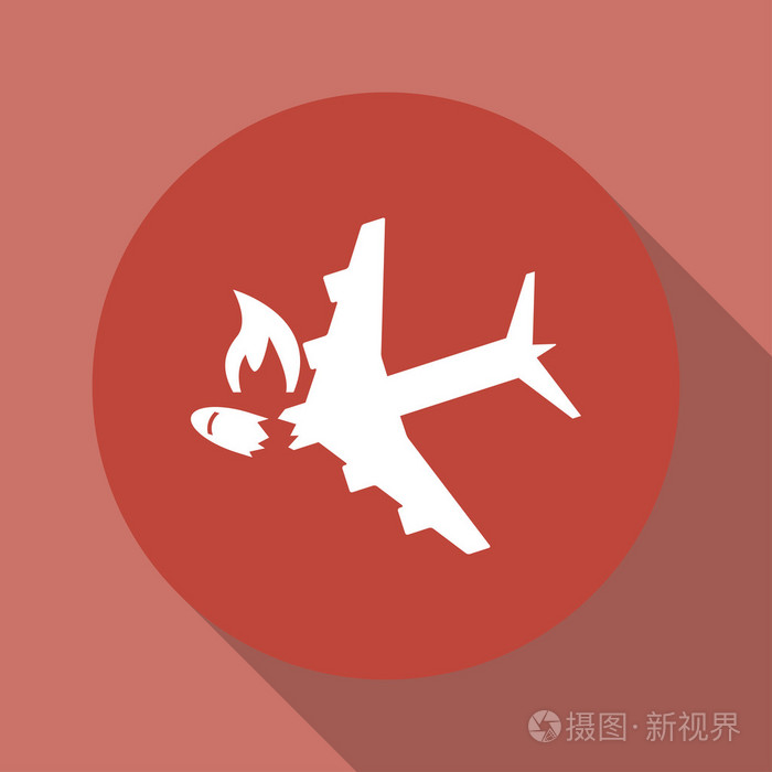 飞机失事矢量图标插画-正版商用图片1m2lse-摄图新视界