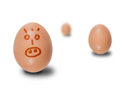 棕色的鸡蛋面绘制图片