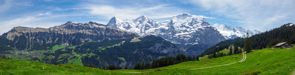 瑞士阿尔卑斯山全景