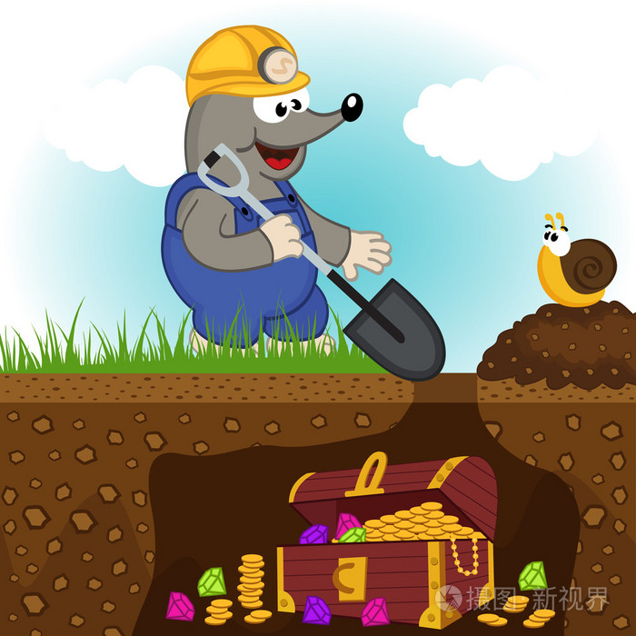 鼹鼠挖宝矢量