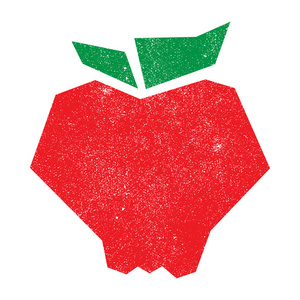 红苹果卡通矢量图标
