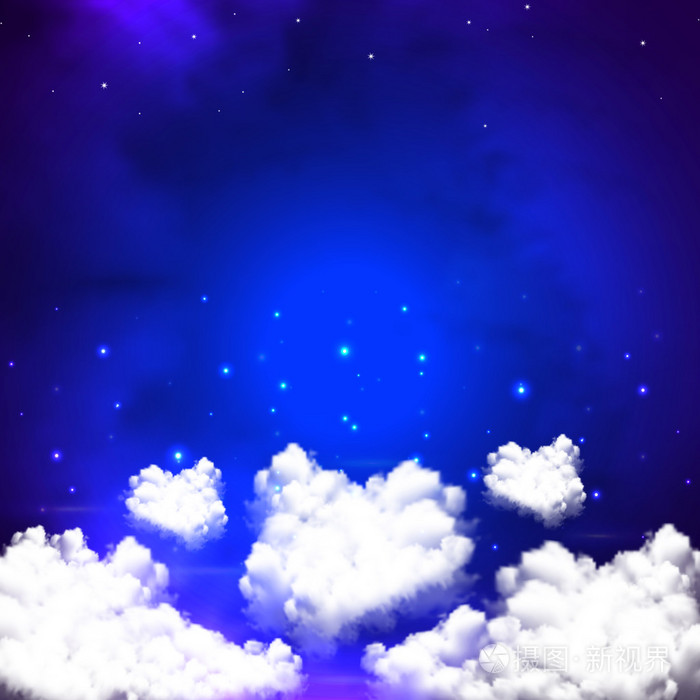梦幻般的夜晚的天空