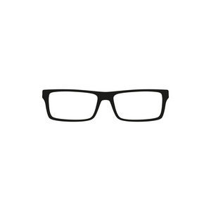 时尚眼镜简单的黑色矢量图标图片