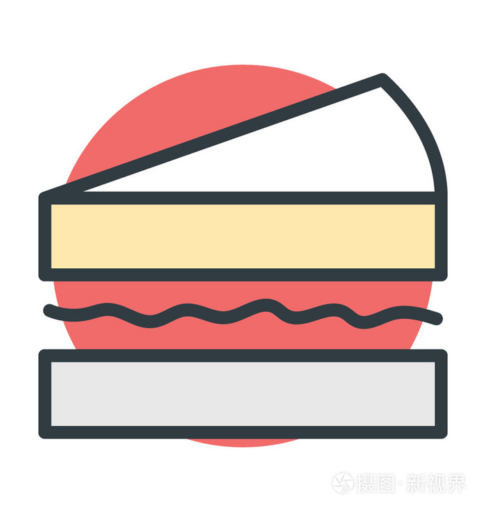 三明治矢量图标插画-正版商用图片1m2wg1-摄图新视界