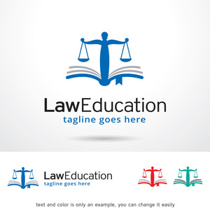 法律教育标志模板设计矢量