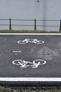 自行车道路标志，自行车道