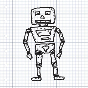 简便的涂鸦的机器人