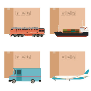货物运输用箱子一套图片