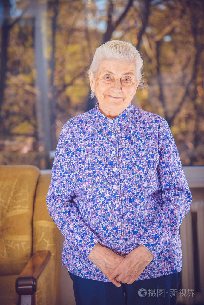 年迈的祖母的肖像