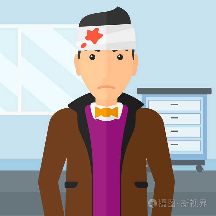 头部受伤的人