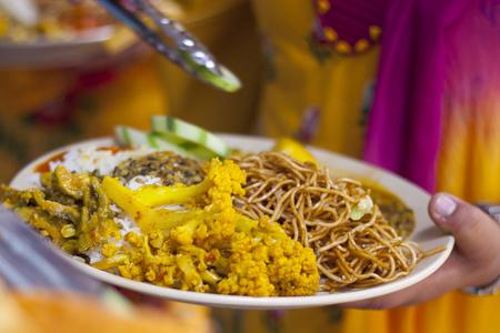 Dal Bhat。尼泊尔的传统食物