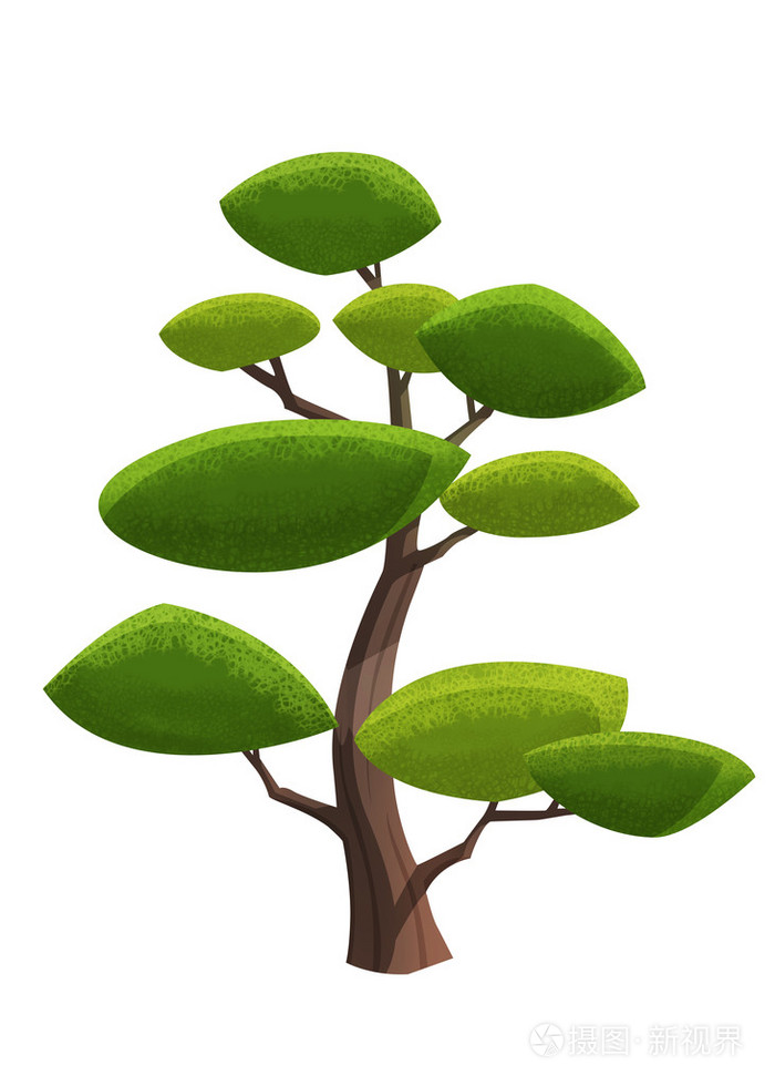 孤立的卡通树