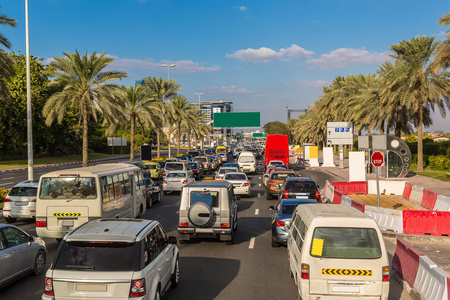 在迪拜的交通堵塞
